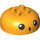 Duplo Orange clair brillant Rond Brique 4 x 4 avec Dome Haut avec Affronter avec Open Mouth (101559 / 110307)