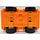 Duplo Leuchtendes helles Orange Wheelbase 2 x 6 mit Weiß Rims und Schwarz Räder (35026)