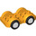 Duplo Orange clair brillant Wheelbase 2 x 6 avec blanc Rims et Noir roues (35026)
