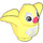 Duplo Bright Light Yellow Bird with White Feathers (1354)