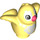 Duplo Bright Light Yellow Bird with White Feathers (1354)