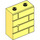 Duplo Bright Light Yellow Brick 1 x 2 x 2 with Brick Wall Pattern (25550)