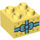 Duplo Bright Light Yellow Brick 2 x 2 with Present with Medium Azure Ribbon and Bow (1372 / 3437)