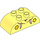 Duplo Bright Light Yellow Brick 2 x 4 with Curved Sides with Hoodie with Star (98223 / 105442)
