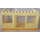 Duplo Jaune clair brillant Building 6 x 12 x 5 avec Centre Porte Opening et Deux Fenêtre Openings avec Bright Light Orange Bas Modèle