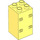 Duplo Bright Light Yellow Column Brick 2 x 2 x 3 with Hinge fork (69714)