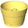 Duplo Bright Light Yellow Flower Pot 6 x 6 x 3 (2591)