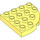 Duplo Bright Light Yellow Plate 4 x 4 with Round Corner (98218)