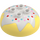 Duplo Bright Light Yellow Round Brick 4 x 4 with Dome Top with Multi-coloured Stars (29051 / 110186)