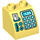 Duplo Giallo chiaro brillante Pendenza 45° 2 x 2 x 1.5 con Curvo Lato con Cash Register Decorazione (11170 / 67269)