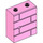 Duplo Bright Pink Brick 1 x 2 x 2 with Brick Wall Pattern (25550)