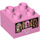 Duplo Bright Pink Brick 2 x 2 with Donuts Box (3437 / 43591)