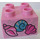 Duplo Bright Pink Brick 2 x 2 with Sea Shells (3437 / 12664)