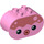 Duplo Bright Pink Brick 2 x 4 x 2 with Rounded Ends with Octopus Head (6448 / 84806)
