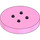 Duplo Bright Pink Plate 4 x 4 Round (15516)