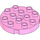 Duplo Leuchtend rosa Runden Platte 4 x 4 mit Loch und Verriegeln Ridges (98222)