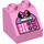 Duplo Bright Pink Slope 2 x 2 x 1.5 (45°) with Calculator with Minnie Mouse Ears (6474 / 33355)