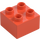 Duplo Lys rødlig orange Klods 2 x 2 (3437 / 89461)