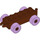 Duplo Auto Chassis 2 x 6 met Lavender Wielen (2312 / 14639)