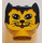 Duplo Gato Cabeza con Oval Ojos y Whiskers