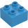 Duplo Donker azuurblauw Steen 2 x 2 (3437 / 89461)