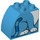 Duplo Dark Azure Brick 2 x 3 x 2 with Curved Side with Animal Body, Tail and Paws (11344 / 36507)