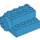 Duplo Dark Azure Brick 4 x 4 x 2 with Horizontal Rotation Pin (29141)