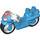 Duplo Azur Foncé Motor Cycle avec Capitaine America Bouclier (67045 / 78294)