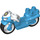 Duplo Donker Azuurblauw Motor Cycle met Politie Badge (81434)
