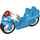 Duplo Donker azuurblauw Motor Cycle met Spider-Man Decoratie (78615)