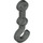 Duplo Dark Gray Crane Hook (thin base) (4662)