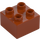 Duplo Dark Orange Brick 2 x 2 with Cookies (3437)