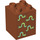 Duplo Dark Orange Brick 2 x 2 x 2 with five green worms (31110 / 88274)