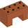 Duplo Dark Orange Brick 2 x 4 x 2 with 2 x 2 Cutout on Bottom (6394)