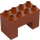 Duplo Dark Orange Brick 2 x 4 x 2 with 2 x 2 Cutout on Bottom (6394)