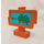 Duplo Dark Orange Road Sign with Trees (31283)