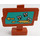 Duplo Dark Orange Wood Grain Sign with Arrow Pointing Left, Bees and Honey Sign (31283)