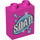 Duplo Dark Pink Brick 1 x 2 x 2 with Soap without Bottom Tube (4066 / 61258)