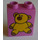 Duplo Rosa scuro Mattoncino 1 x 2 x 2 con Giallo Teddy Orso senza tubo inferiore (4066 / 42657)