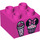 Duplo Dark Pink Brick 2 x 2 with Cupcake and ice-cream (3437 / 25104)