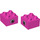 Duplo Dark Pink Brick 2 x 2 with Eye (10517 / 10518)