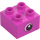 Duplo Dark Pink Brick 2 x 2 with Eye looking left (37396 / 37397)