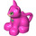 Duplo Dark Pink Cat (Sitting) with Lime Eyes  (26200)