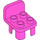 Duplo Dark Pink Chair 2 x 2 x 2 with Studs (6478 / 34277)