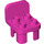 Duplo Donkerroze Chair 2 x 2 x 2 met Studs (6478 / 34277)