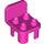 Duplo Dark Pink Chair 2 x 2 x 2 with Studs (6478 / 34277)