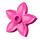 Duplo Dunkelpink Blume mit 5 Angular Blütenblätter (6510 / 52639)