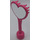 Duplo Mørk rosa Hairbrush Hjerte (52716)