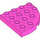 Duplo Dark Pink Plate 4 x 4 with Round Corner (98218)