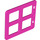 Duplo Dark Pink Window 4 x 3 with Bars with Same Sized Panes (90265)